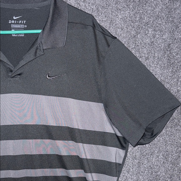 Nike Men's Black and Gray Polo Shirt XL - Picture 3 of 8